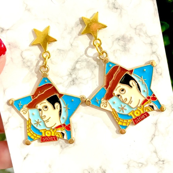 Woody Toy Story Dangle Earrings - Picture 1 of 5